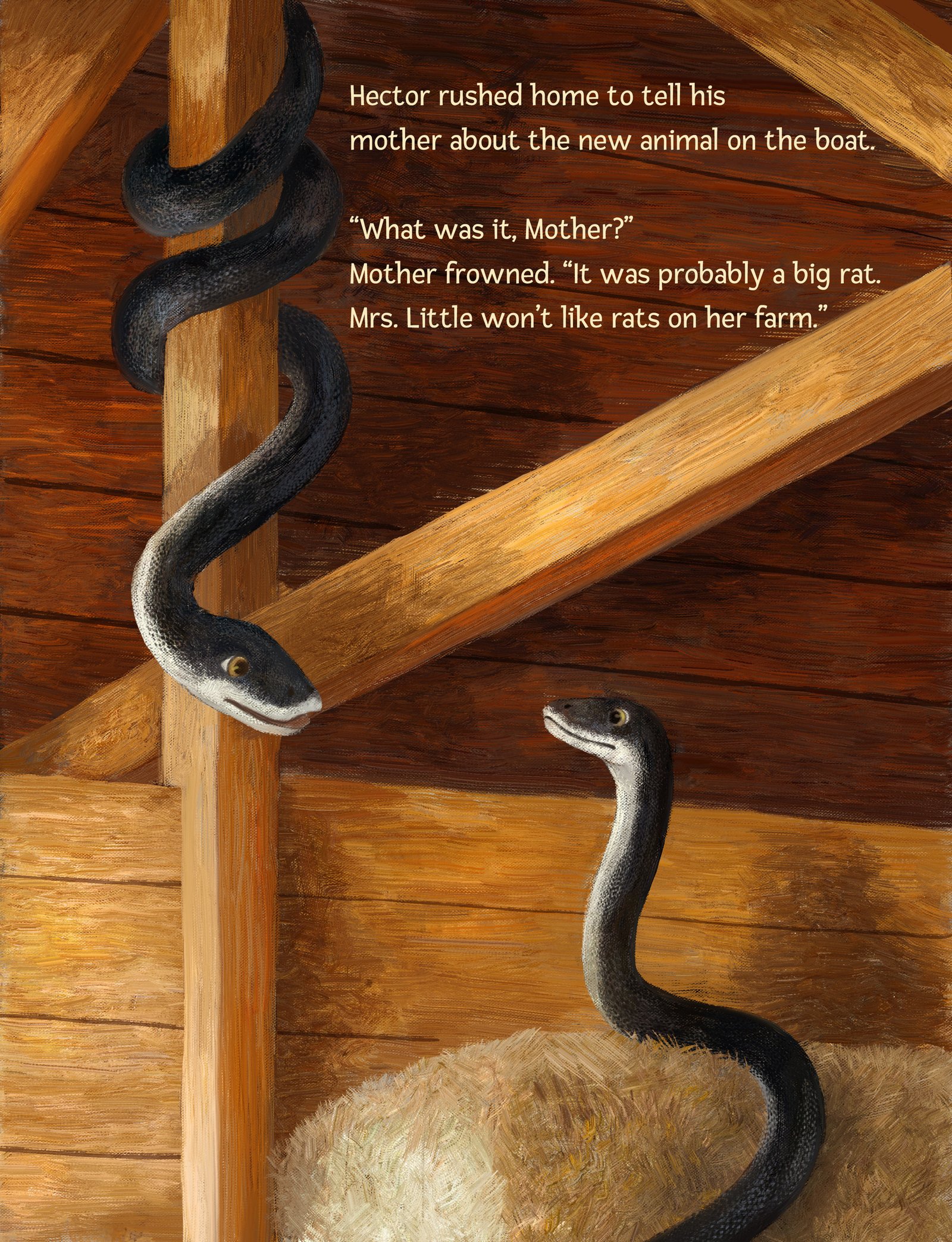 DESCRIBE THIS IMAGE, from 'Hector the Misunderstood Snake'.
